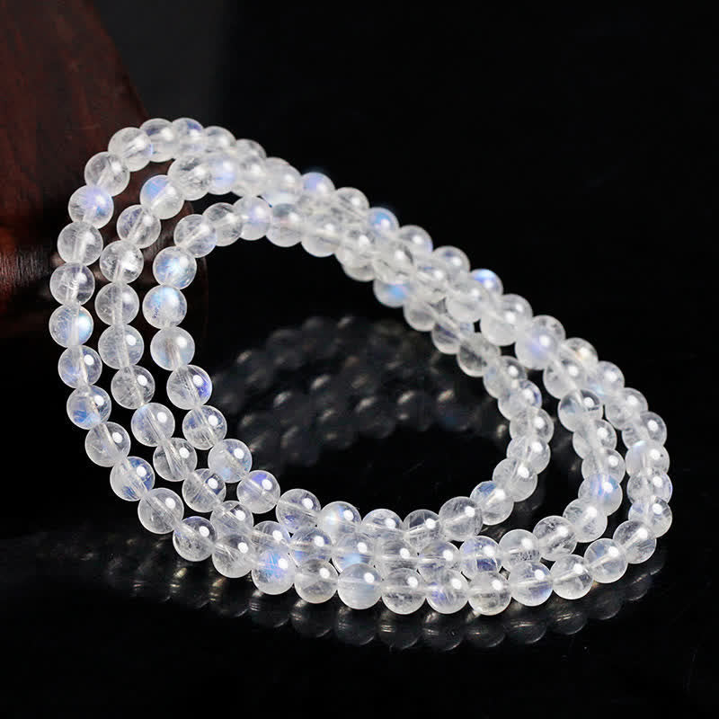 5mm Genuine Moonstone Healing Bracelet for Positive Energy