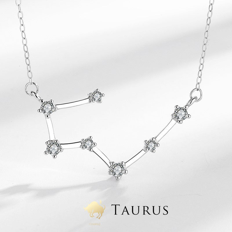 925 Sterling Silver Zodiac Necklace | Astrology Blessing Pendant