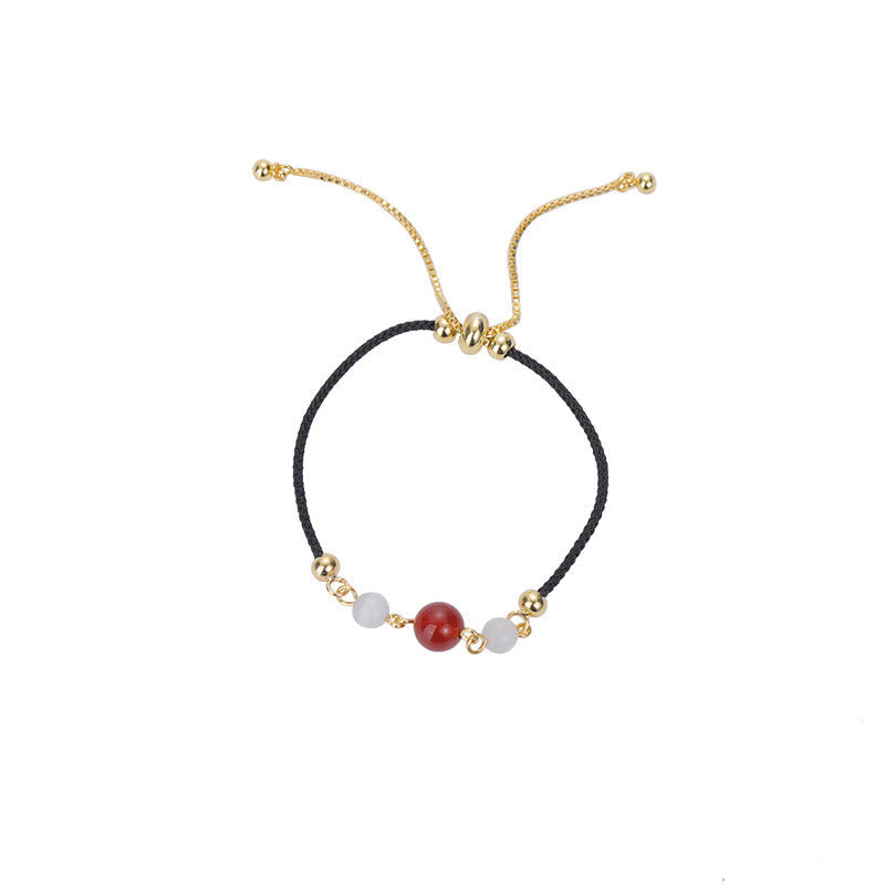 Red Agate Cat Eye Confidence Protection Bracelet