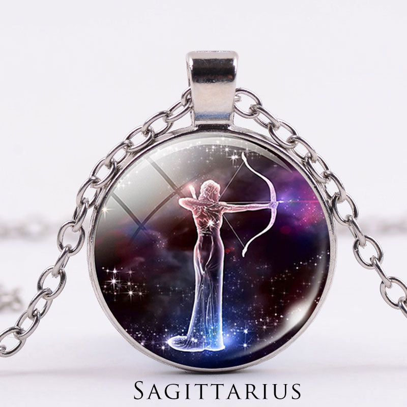 Titanium Steel Zodiac Necklace | 12 Constellations Protection
