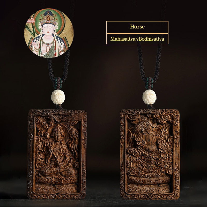 Chinesisches Sternzeichen Adlerholz PiXiu Drache Frieden Halskette Anhänger