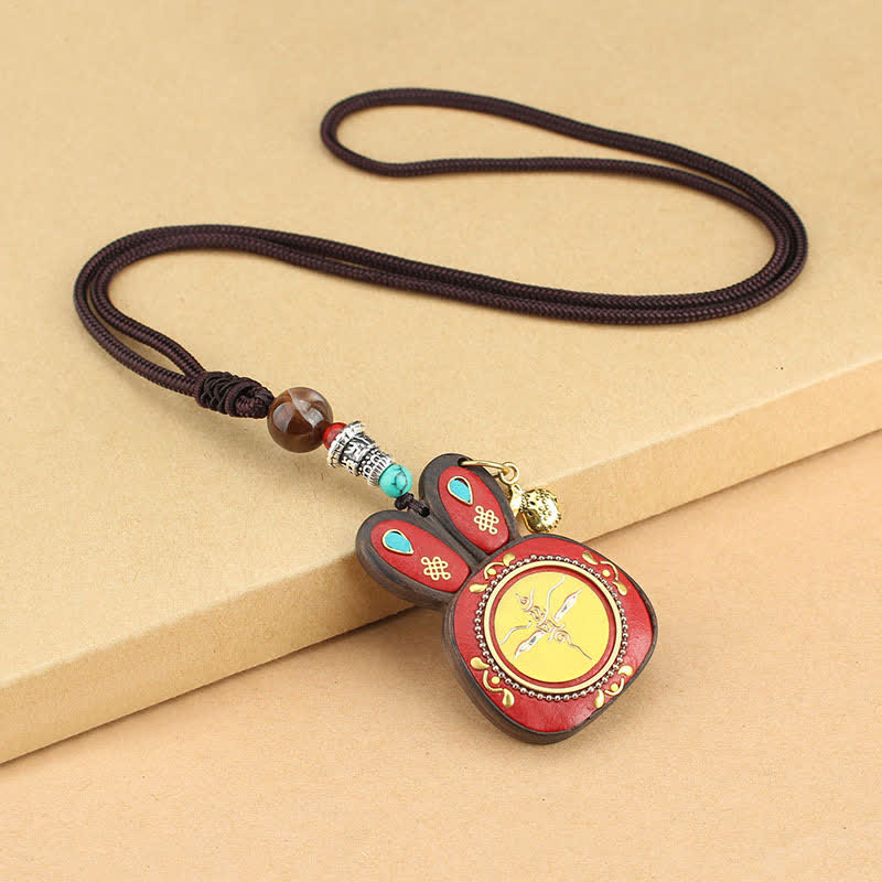Ebony Five God of Wealth Spiritual Necklace Pendant