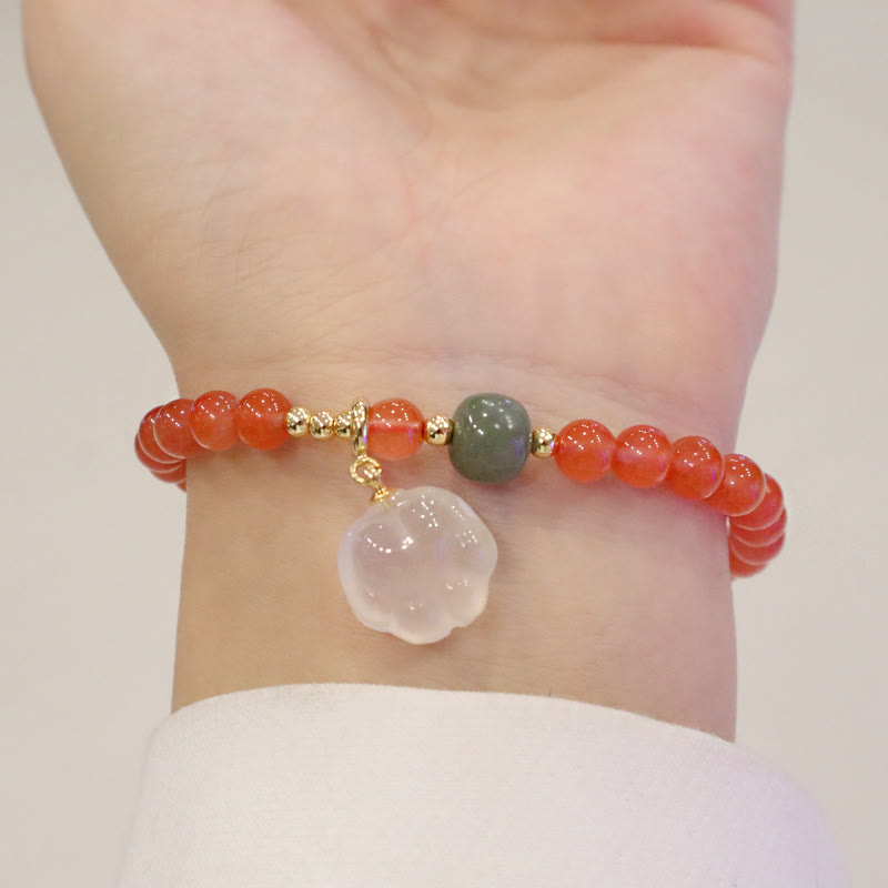 6mm Red Agate Confidence Bracelet for Calm & Self-Acceptance