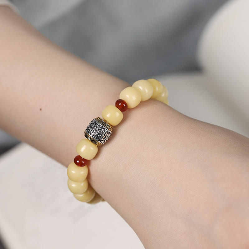 Bodhi Seed Peace Bracelet with Fu Character Beads