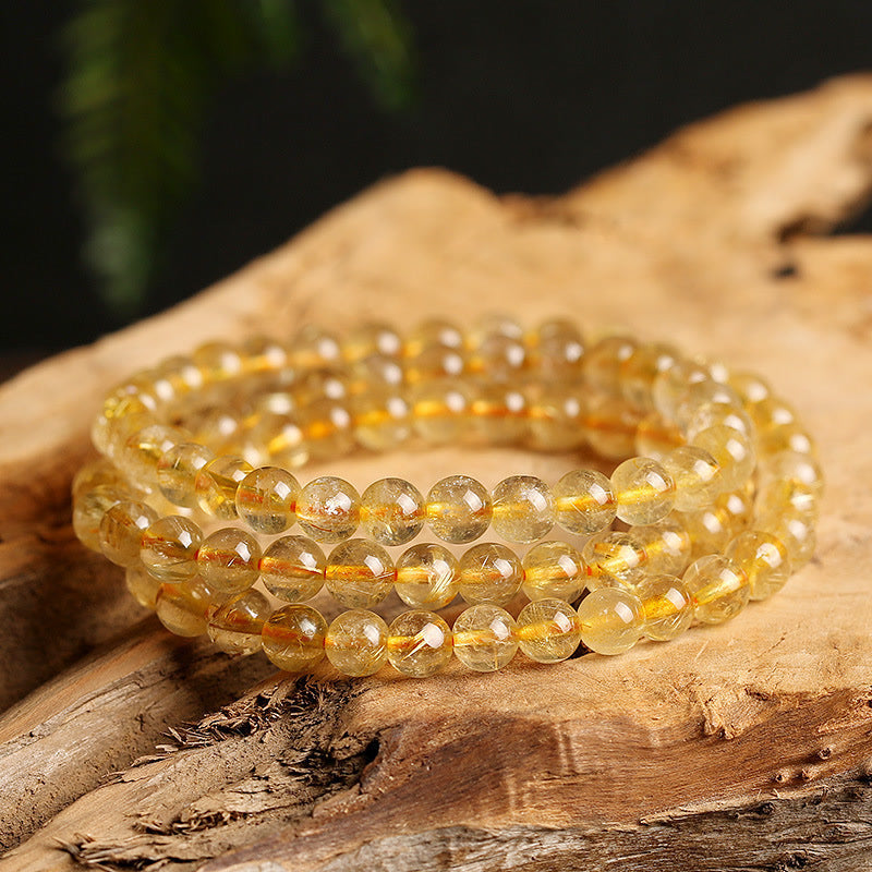 6mm Citrine Prosperity Bracelet for Creativity & Protection