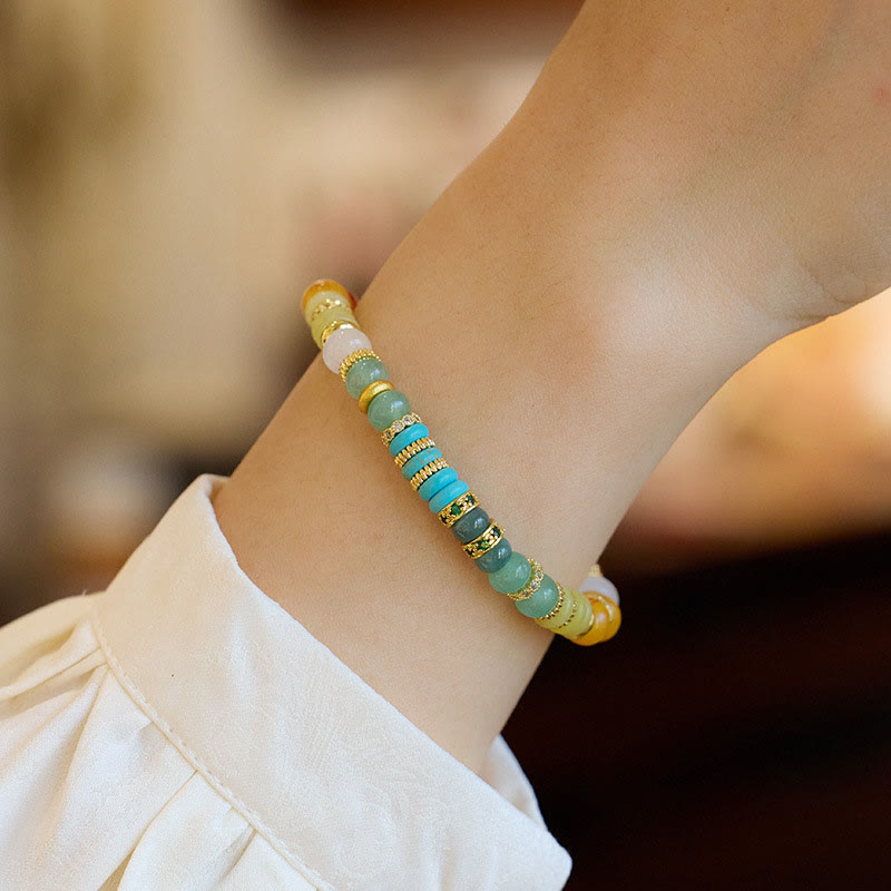 Regenbogen Jade Achat Vertrauensarmband 6mm Heilschmuck