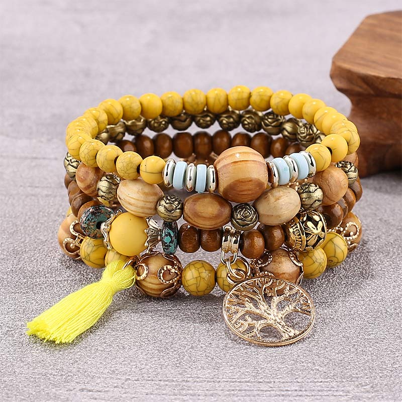 Wenge Wood Turquoise Healing Bracelet for Balance & Calm