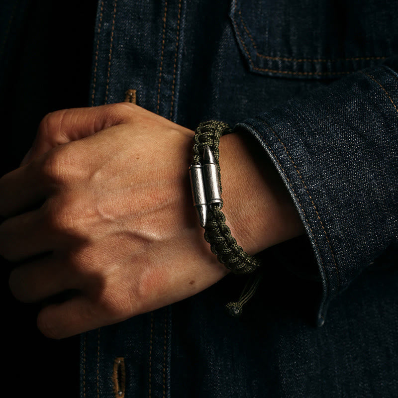 Sterling Silver Braided Rope Spiritual Protection Bracelet