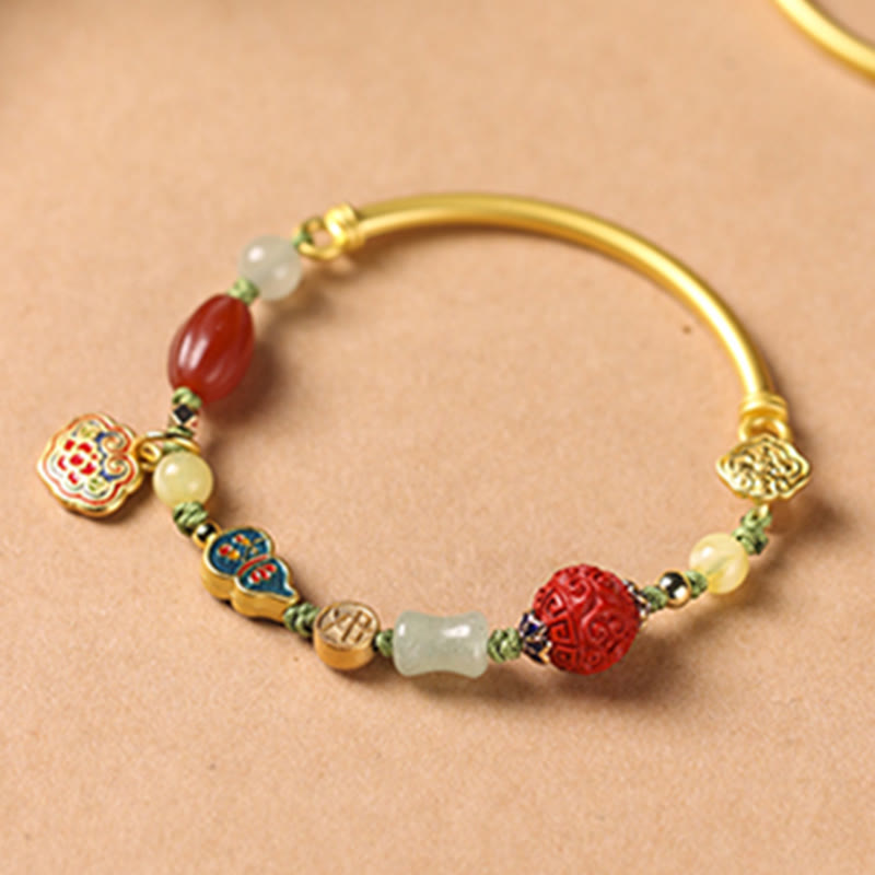 Copper Auspicious Clouds Wealth Bracelet for Luck & Prosperity