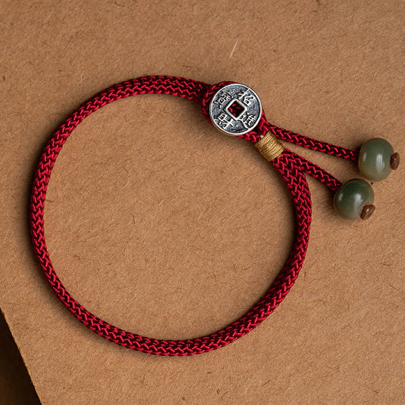 925 Sterling Silver Chinese Zodiac Protection Bracelet Red String