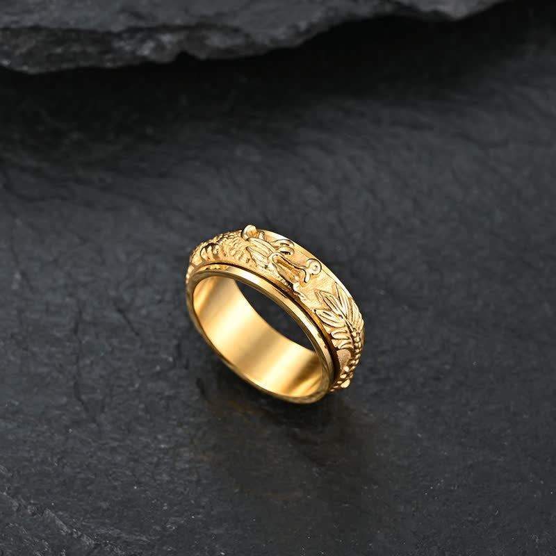 8mm Dragon Titanium Steel Stimulation Ring Unisex