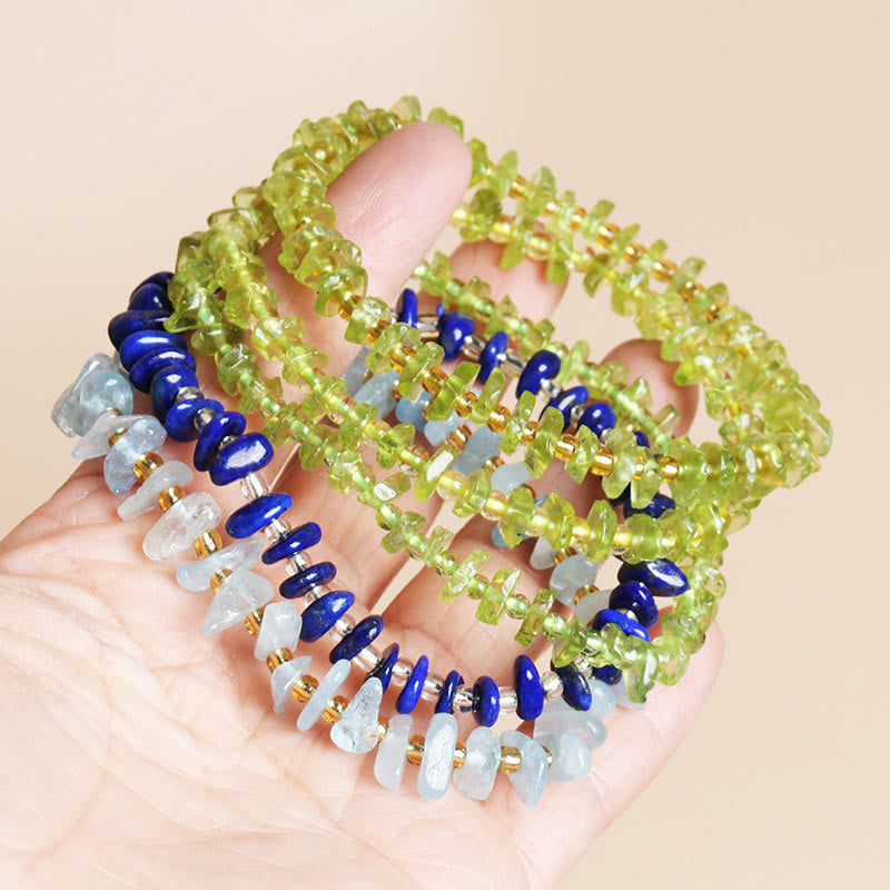 Natural Irregular Shape Crystal Bracelet for Meditation and Balance