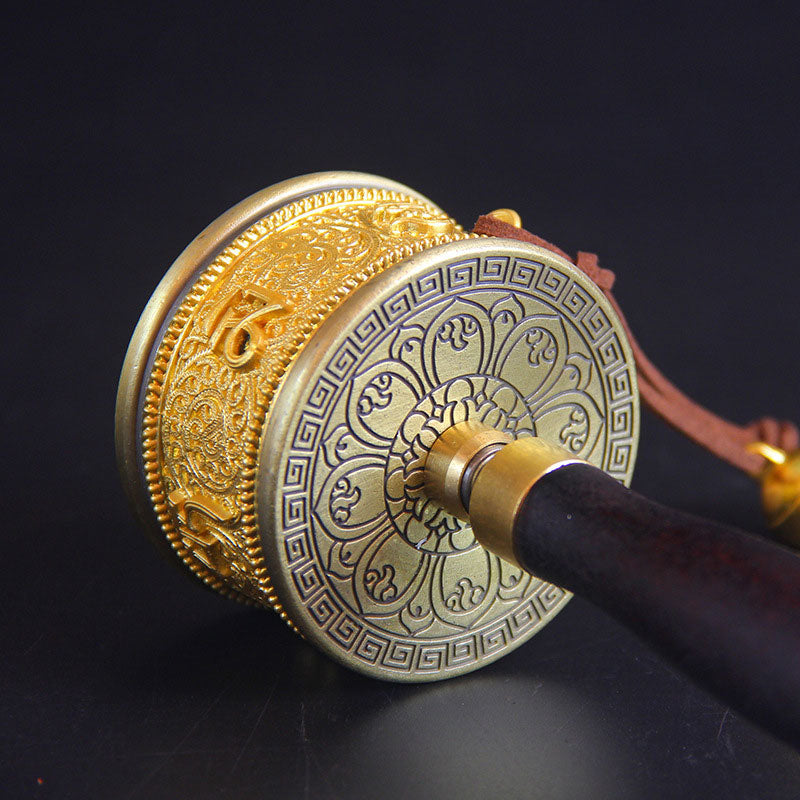 Copper Tibetan Prayer Wheel | Om Mani Padme Hum Symbol