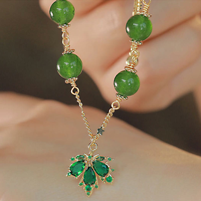8mm Green Chalcedony Courage Strength Bracelet