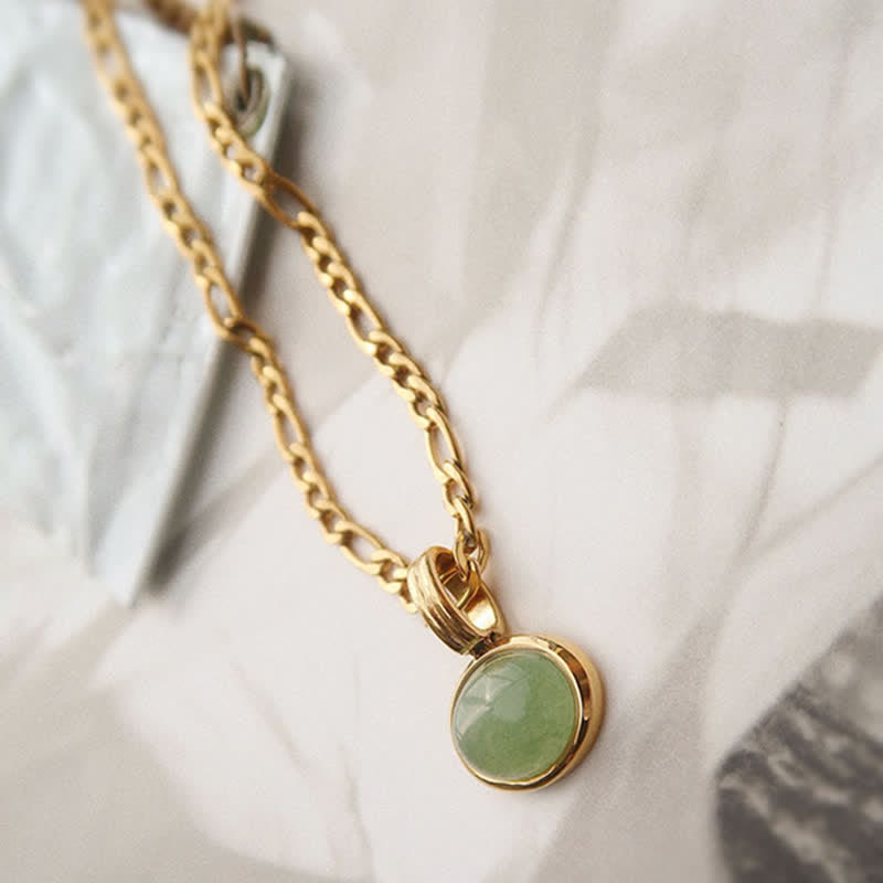 Turquoise Oval Strength Necklace Pendant in Titanium Steel