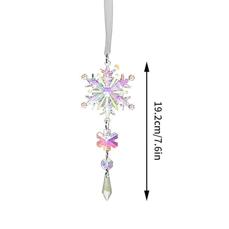 Christmas Ornament Tree Hanging Decoration Snowflake Wind Chimes New Year Home Supplies Xmas Tree Accessories Winter Party Decor