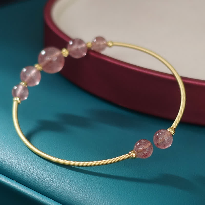 Strawberry Quartz Love Healing Bracelet | Premium Chain