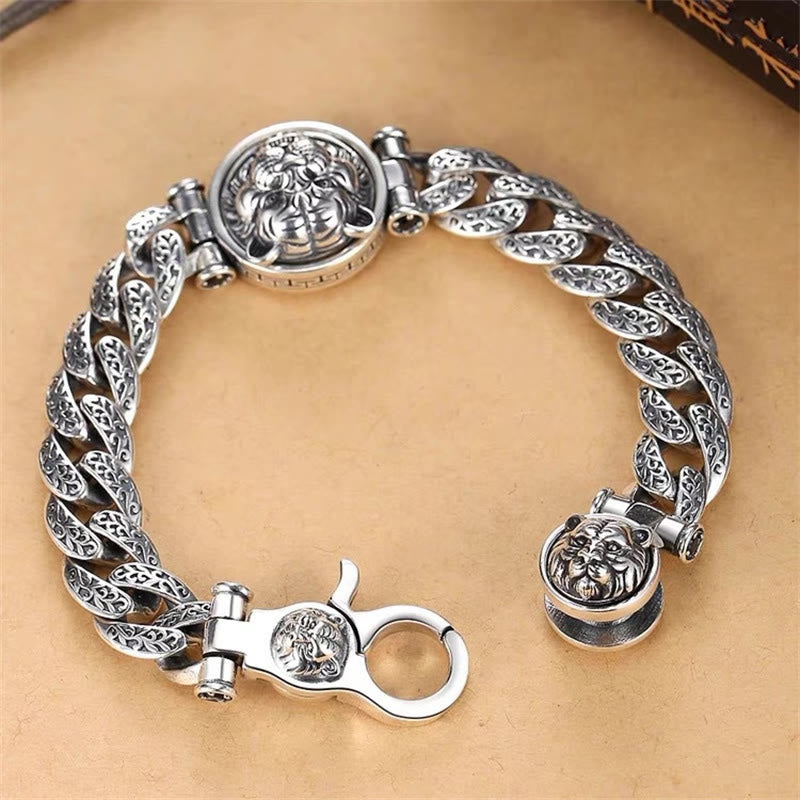 Copper Spiritual Bracelet with Tang Dynasty Flower Design - Luck & Energy