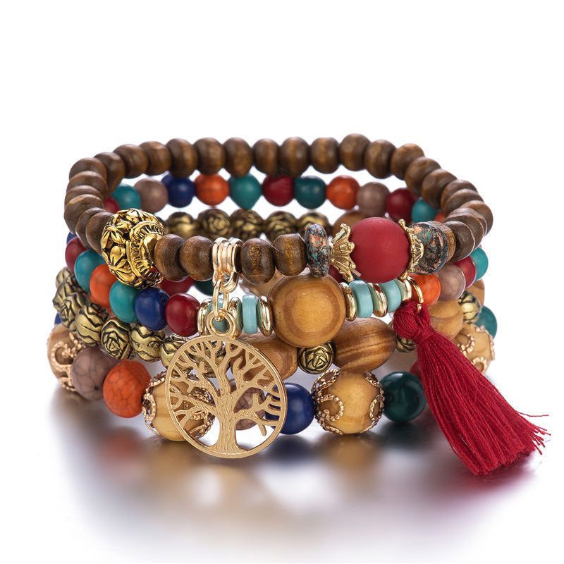 Wenge Wood Turquoise Healing Bracelet for Balance & Calm