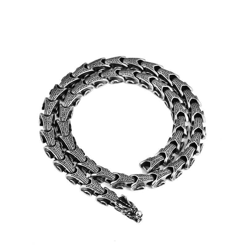 Titanium Steel Dragon Protection Necklace Pendant Bracelet
