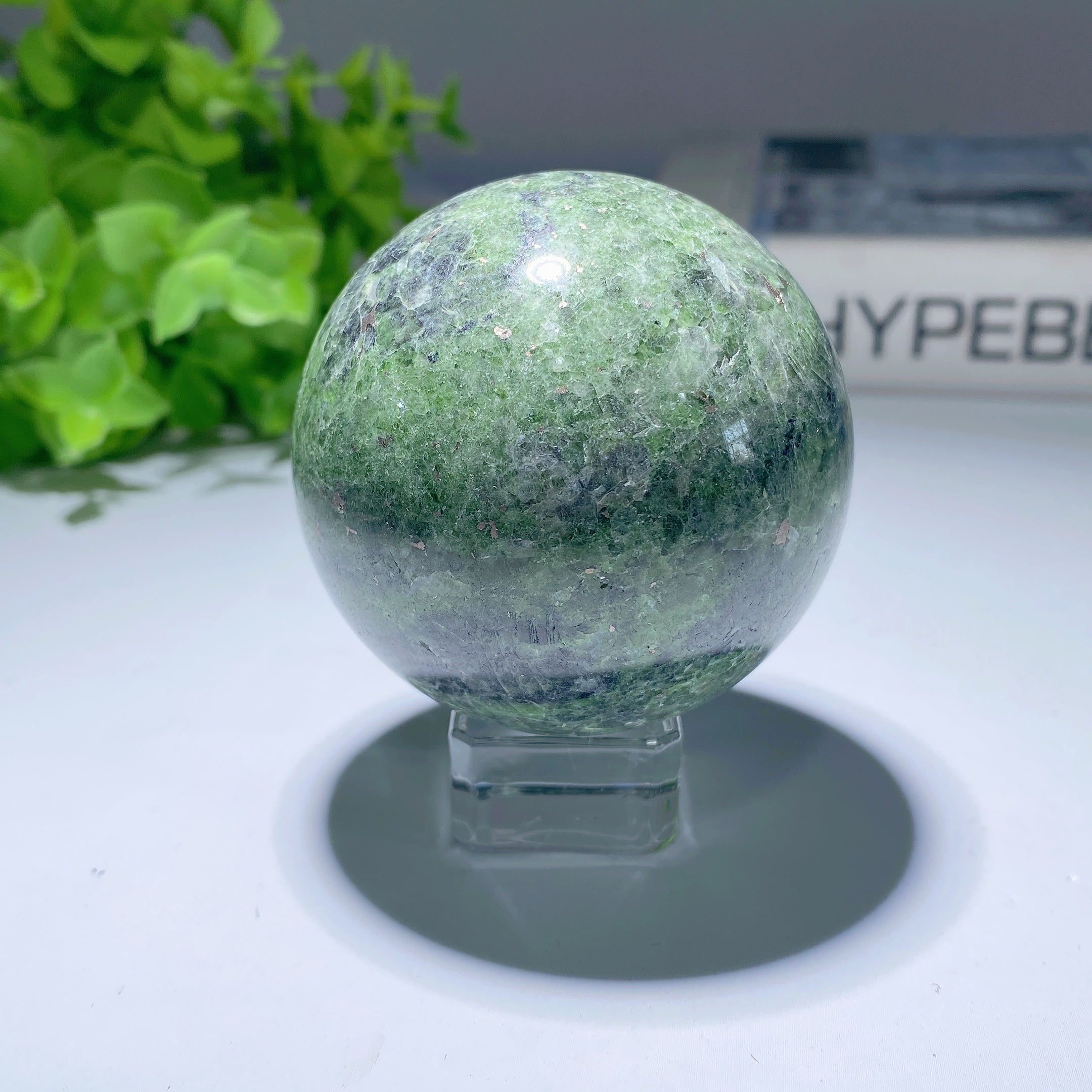Diopside Crystal Sphere 2"-4" Healing Orb