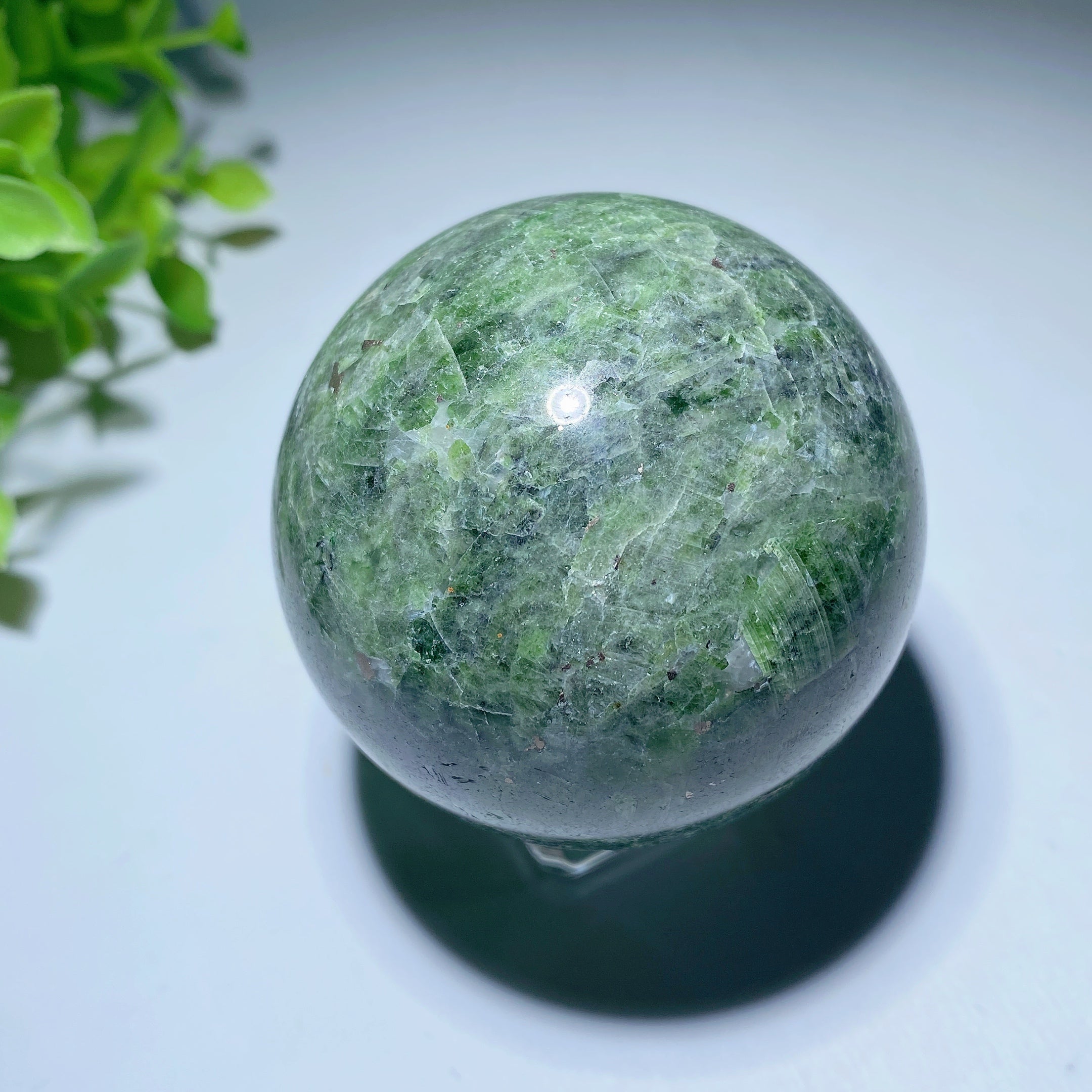 Diopside Crystal Sphere 2"-4" Healing Orb