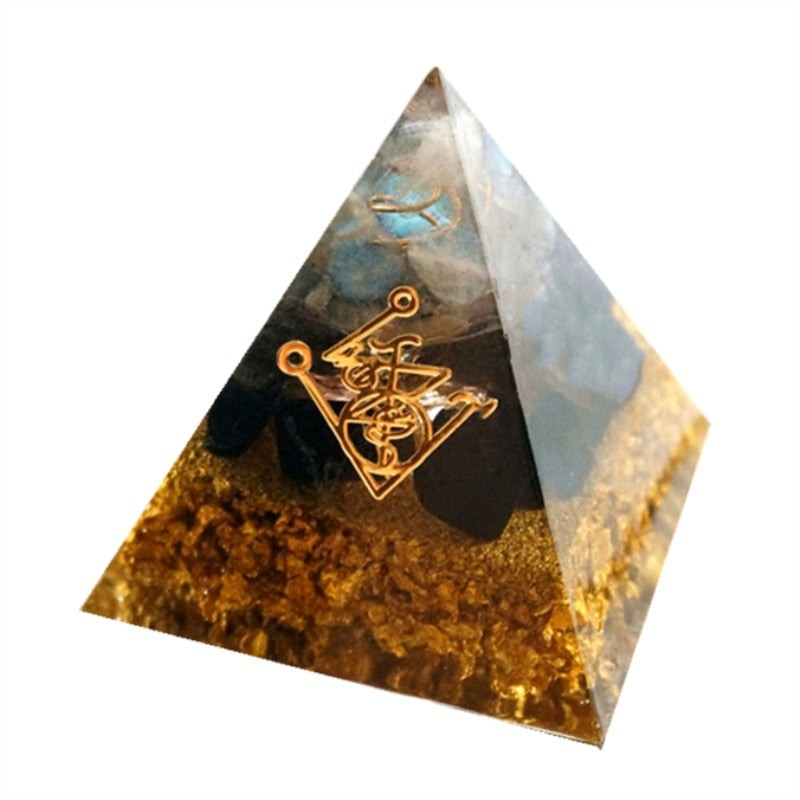Göttliche Metamorphose Obsidian Orgon Pyramide