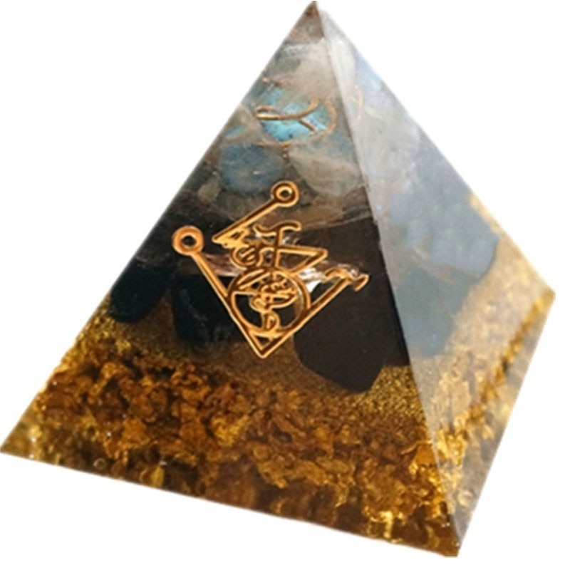 Göttliche Metamorphose Obsidian Orgon Pyramide
