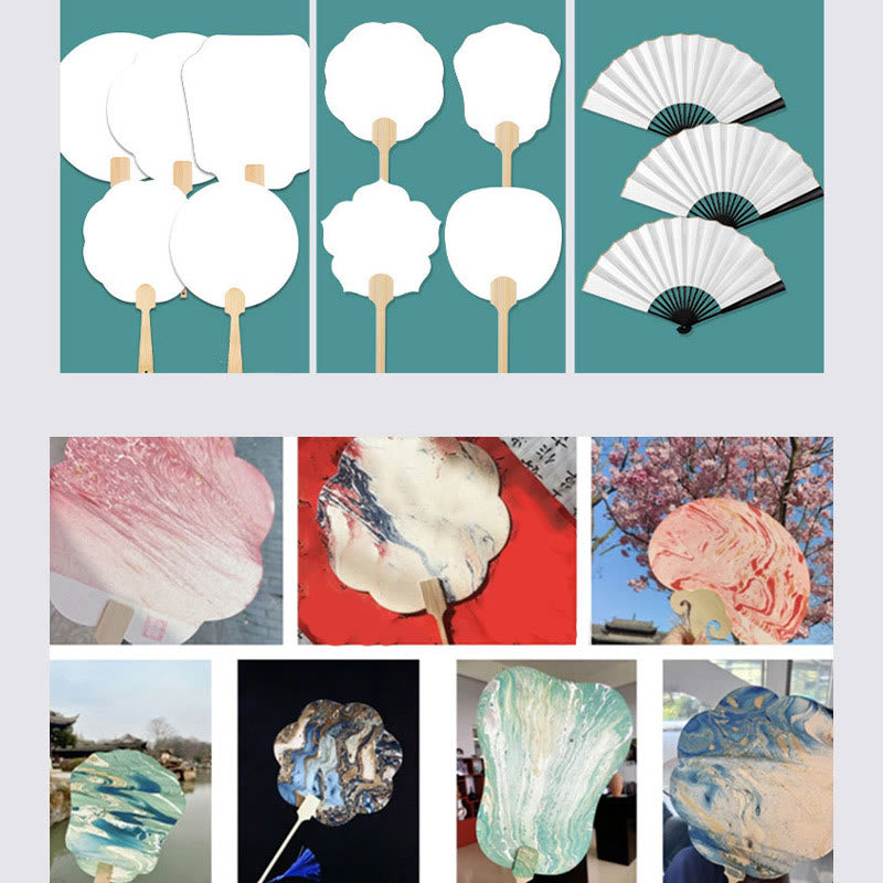 DIY Chinesischer Lackfächer | Zen-Dekor-Kunst- und Bastelfächer