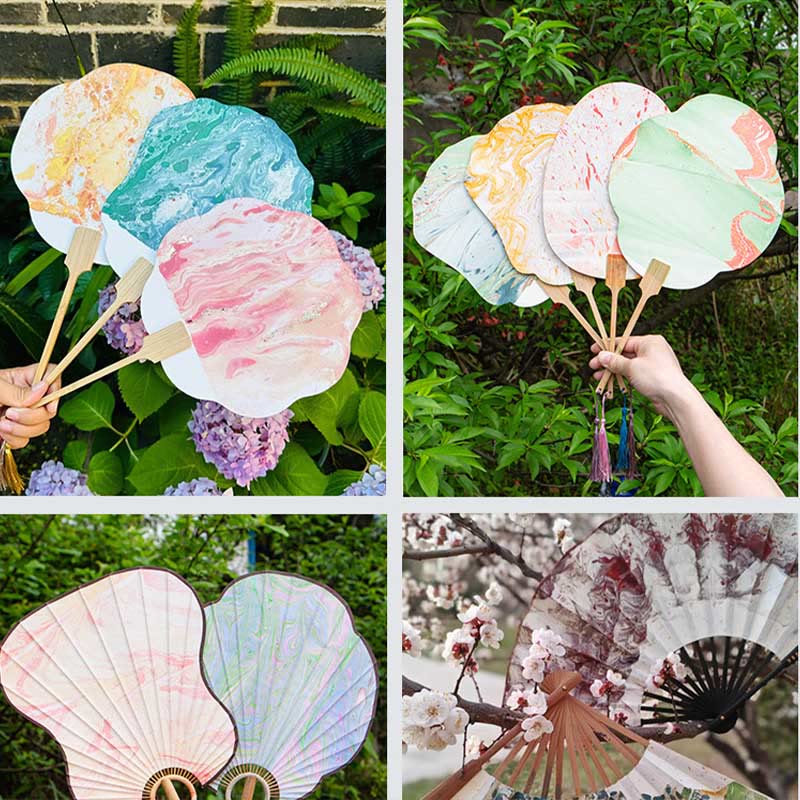 DIY Chinesischer Lackfächer | Zen-Dekor-Kunst- und Bastelfächer