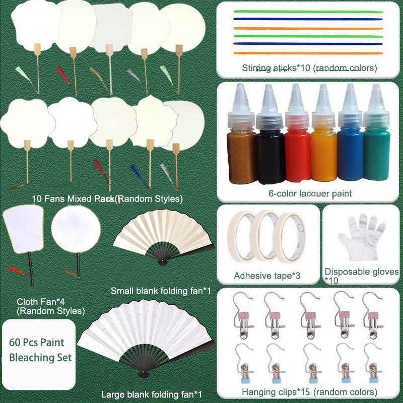 DIY Chinesischer Lackfächer | Zen-Dekor-Kunst- und Bastelfächer