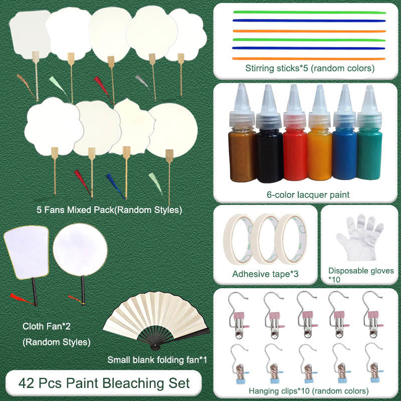 DIY Chinesischer Lackfächer | Zen-Dekor-Kunst- und Bastelfächer