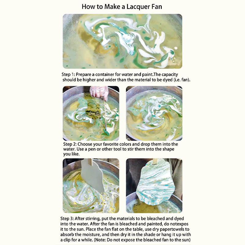 DIY Chinesischer Lackfächer | Zen-Dekor-Kunst- und Bastelfächer