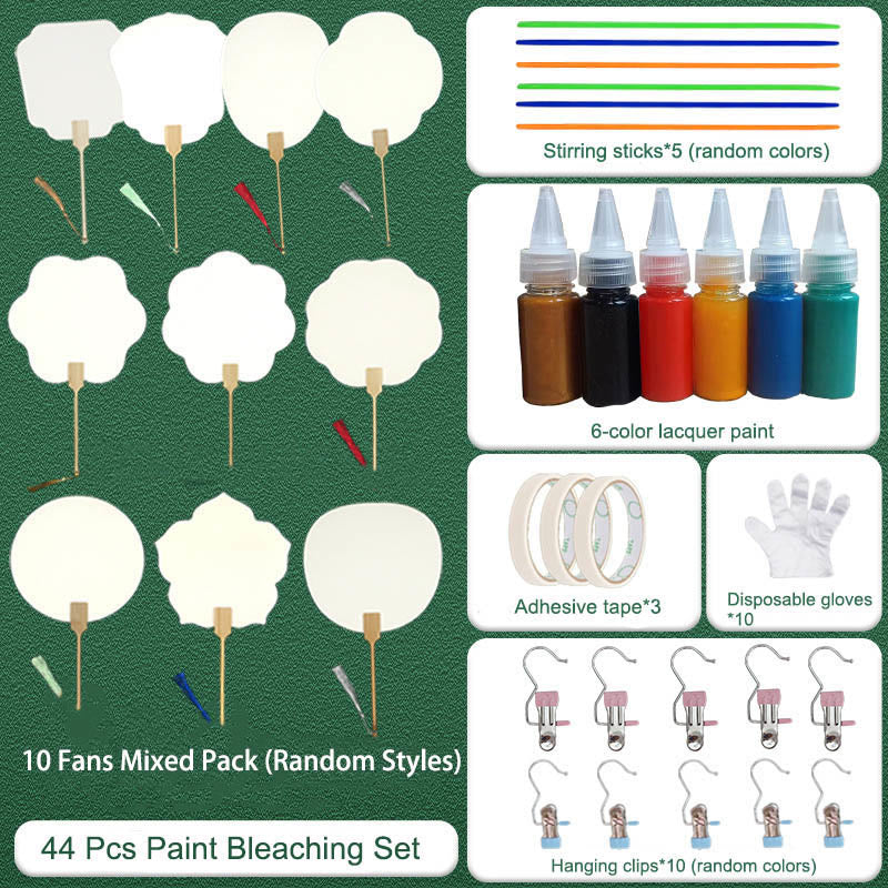 DIY Chinesischer Lackfächer | Zen-Dekor-Kunst- und Bastelfächer