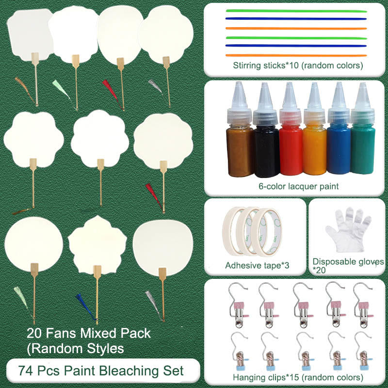 DIY Chinesischer Lackfächer | Zen-Dekor-Kunst- und Bastelfächer