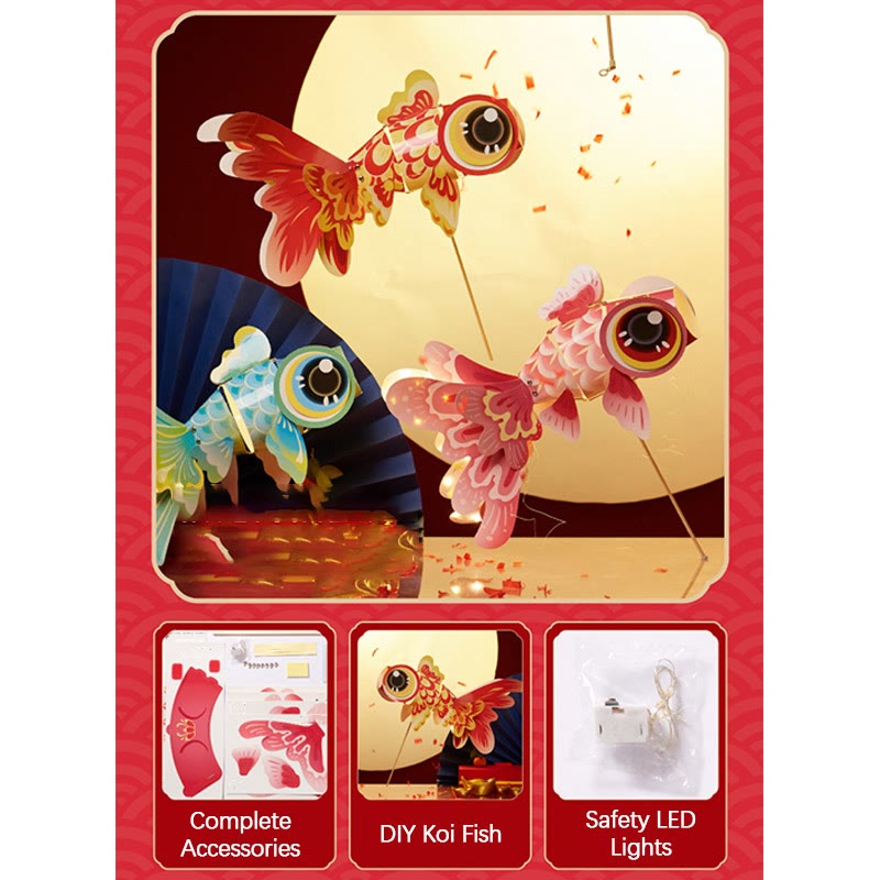 DIY Fortune Koi Fisch Papierlaterne | Mittherbstfest Dekoration