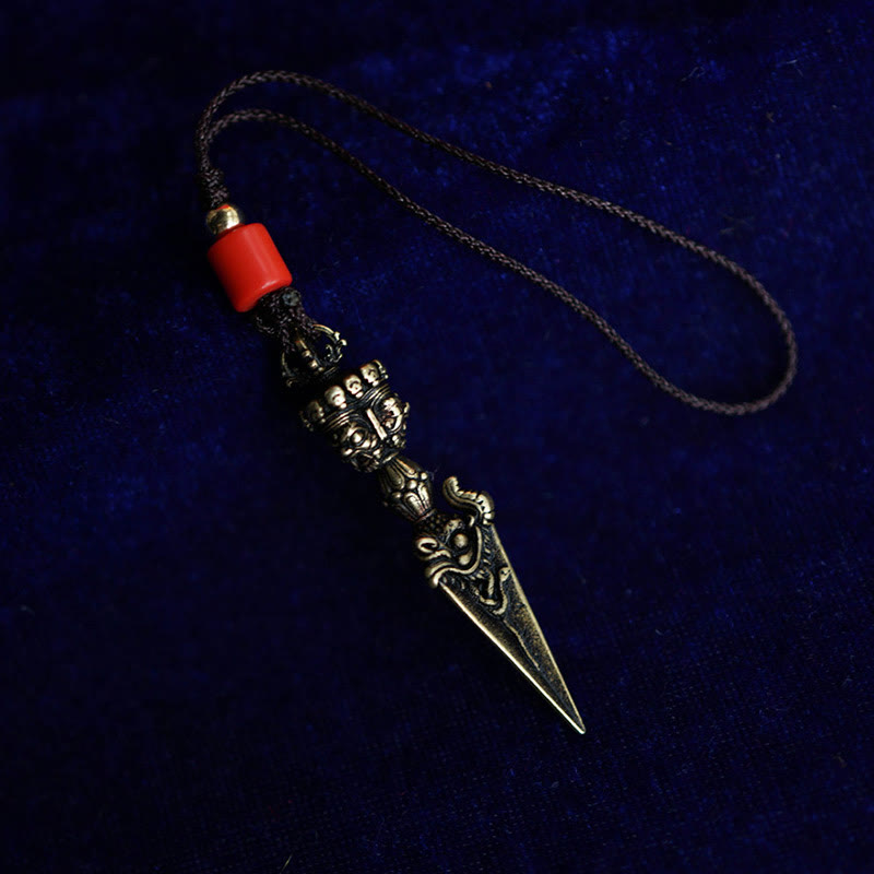 Dorje Vajra Spiritueller Anhänger| Messing &amp; Kupfer|47mm Hängende Dekoration