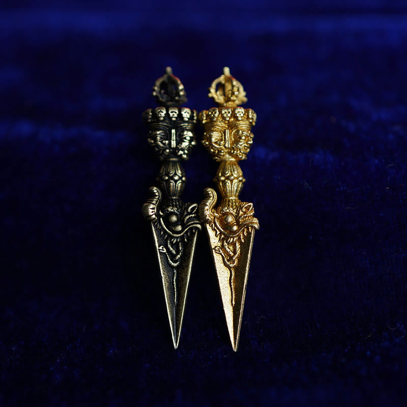 Dorje Vajra Spiritueller Anhänger| Messing &amp; Kupfer|47mm Hängende Dekoration