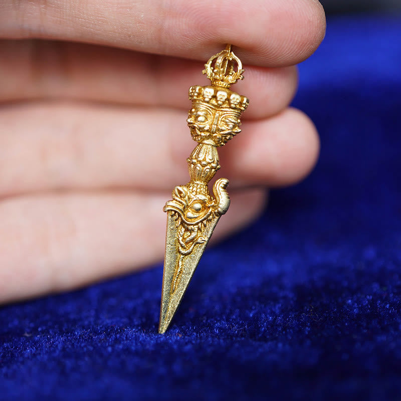 Dorje Vajra Spiritueller Anhänger| Messing &amp; Kupfer|47mm Hängende Dekoration