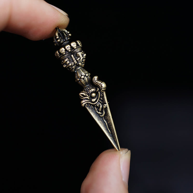 Dorje Vajra Spiritueller Anhänger| Messing &amp; Kupfer|47mm Hängende Dekoration