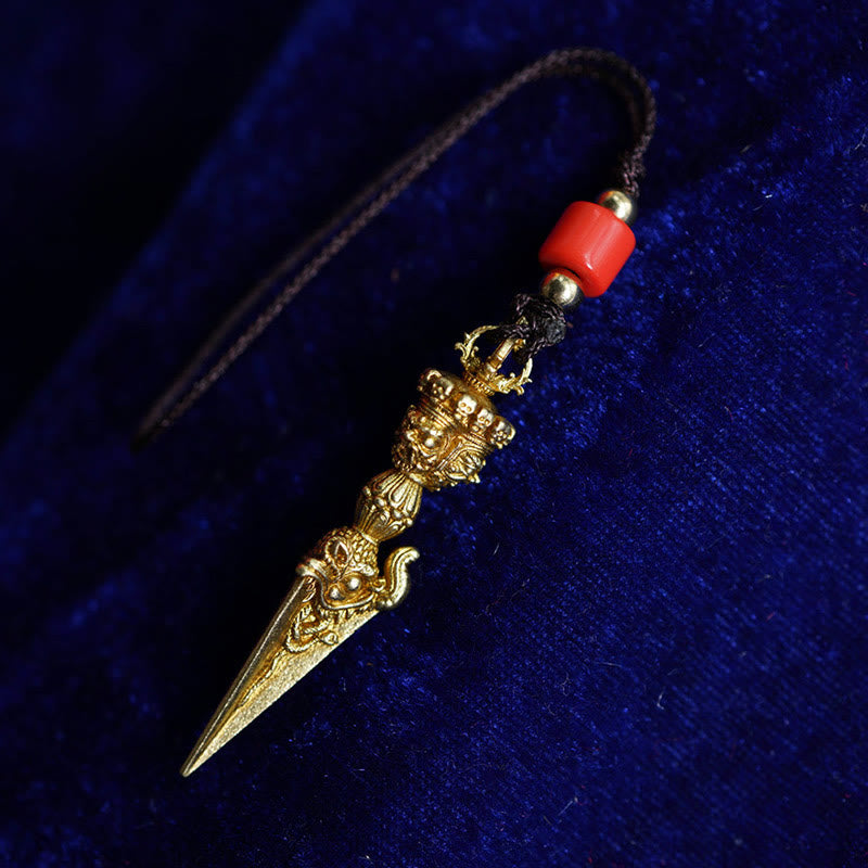Dorje Vajra Spiritueller Anhänger| Messing &amp; Kupfer|47mm Hängende Dekoration