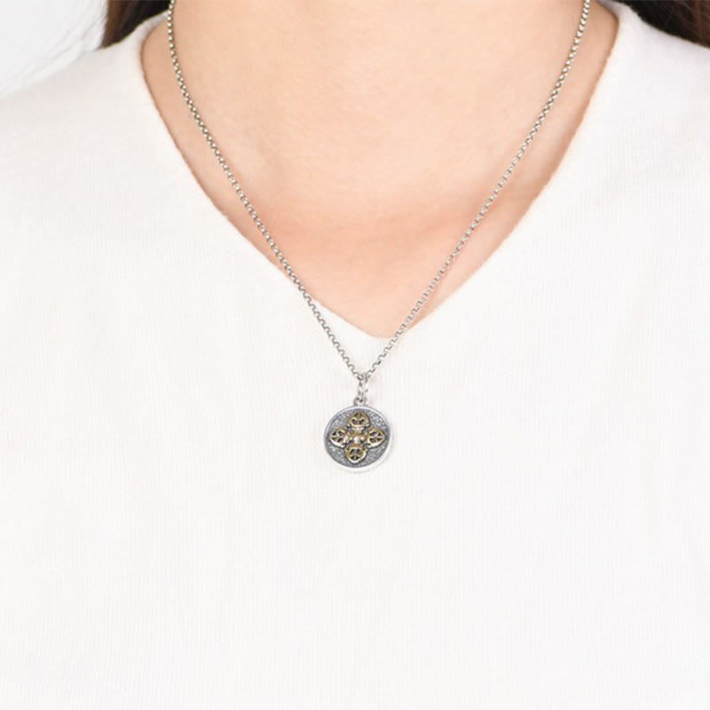 Doppelte Dorje Vajra Halskette | Spiritueller Anhänger aus 925er Sterlingsilber