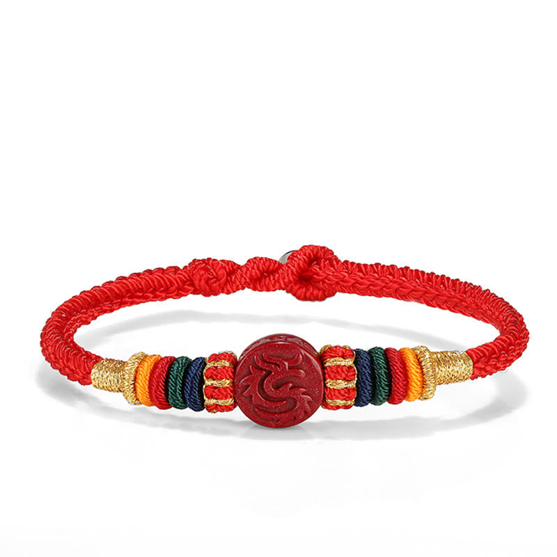 Drachen 16cm Chinesisches Sternzeichen Segen Zinnober Armband