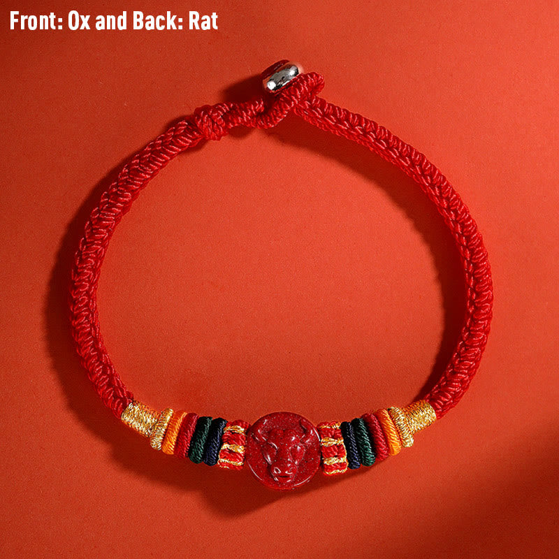 Drachen 16cm Chinesisches Sternzeichen Segen Zinnober Armband