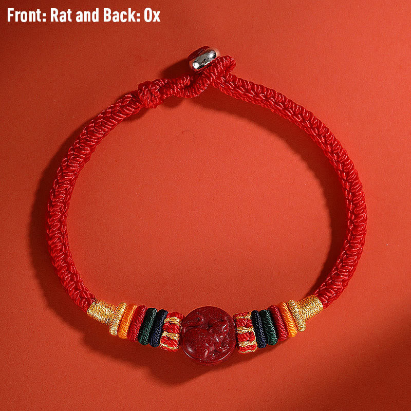 Drachen 16cm Chinesisches Sternzeichen Segen Zinnober Armband