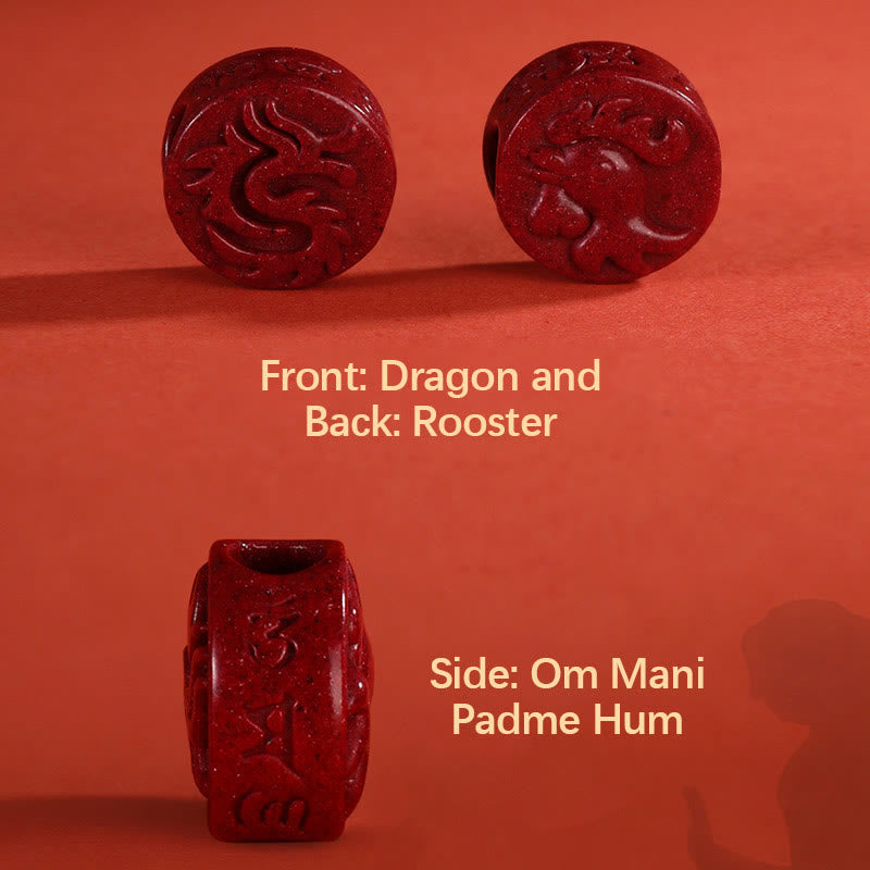 Drachen-Zinnober-Armband 16 cm | Schutz des chinesischen Tierkreises