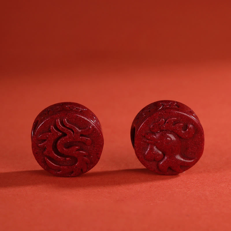 Drachen-Zinnober-Armband 16 cm | Schutz des chinesischen Tierkreises