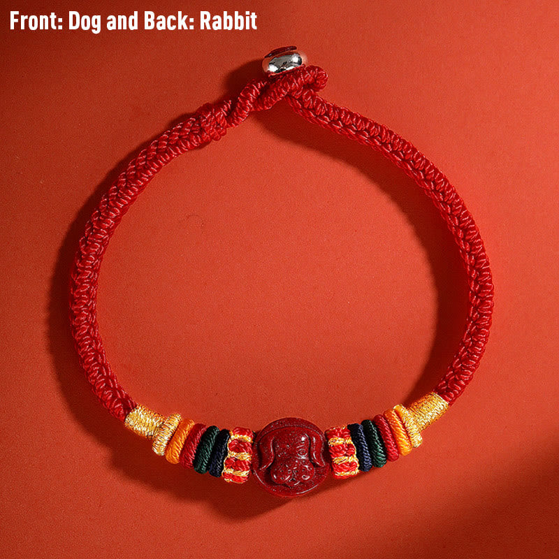 Drachen-Zinnober-Armband 16 cm | Schutz des chinesischen Tierkreises