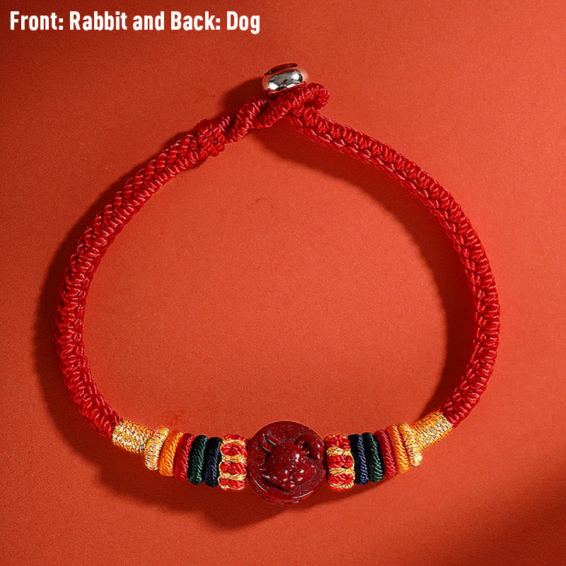 Drachen-Zinnober-Armband 16 cm | Schutz des chinesischen Tierkreises