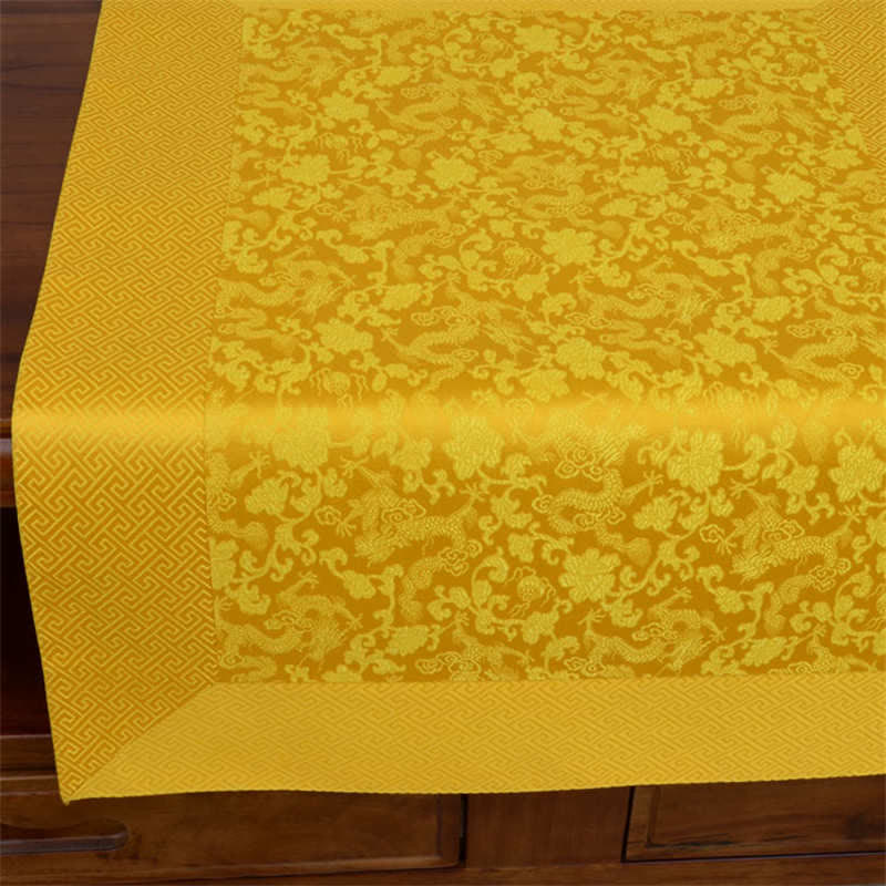 Jacquardmatte für tibetische Gebetsaltare mit Drachenmuster, 70 cm